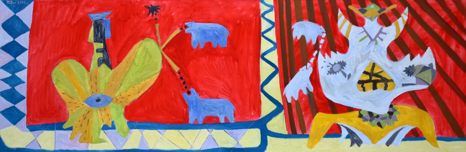 Untitled, 2004, canvas, acrylic, 50x150 cm