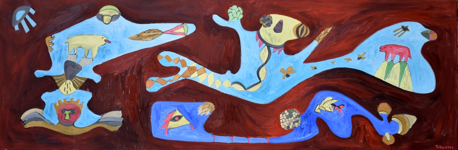 Untitled, 2005, canvas, acrylic, 60x180 cm