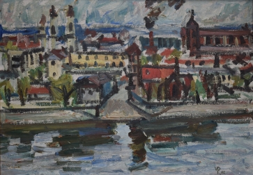 Be pavadinimo. Kaunas, 1962, kartonas, aliejus, 49x69,5 cm