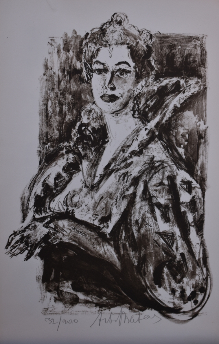 Marina iš  Modesto Musorgskio operos Borisas Godunovas, 1969, litografija, 45x30 cm, 32/200