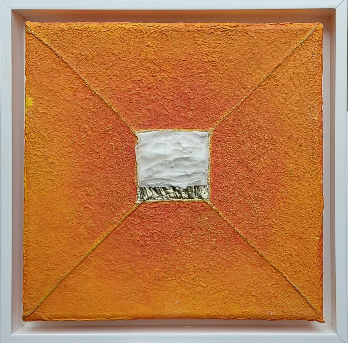 Flashes I, 2021, canvas, acrylic, author's technique, 23x23 cm