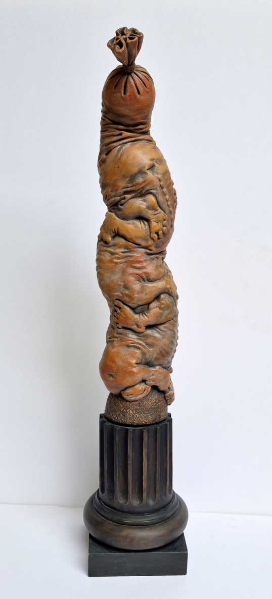 Tower, 2016, wood, paint, h 81x18x18 cm, 1/1