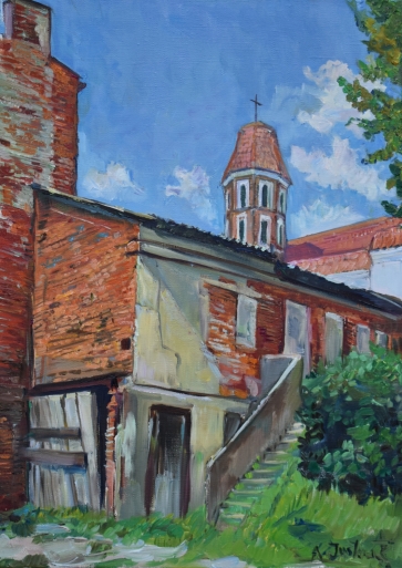 Bokštelis, 2023, drobė, aliejus, 55,5x40 cm