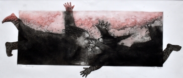 Bučinys, 1996, ofortas, 36x83 cm, pasportas 50x96 cm, 25/25