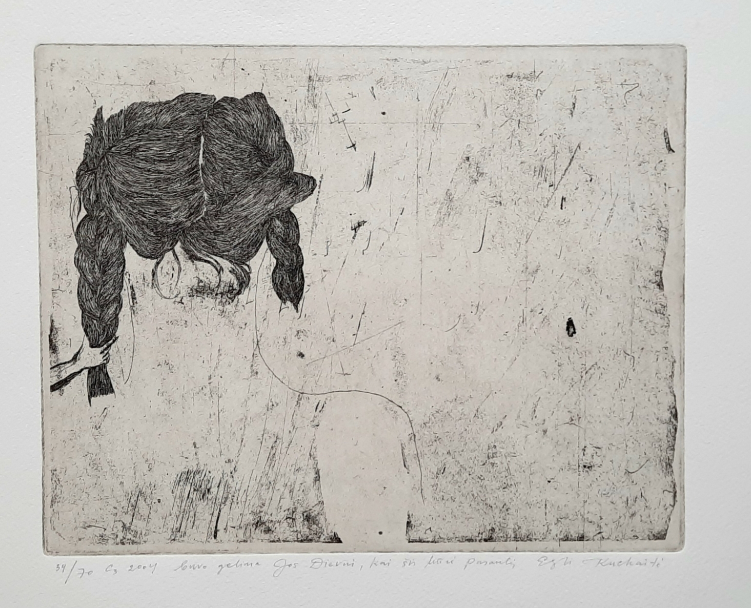 It was possible for Her God, when This created the World, 2004, etching C3, 25×32 cm, 34/70