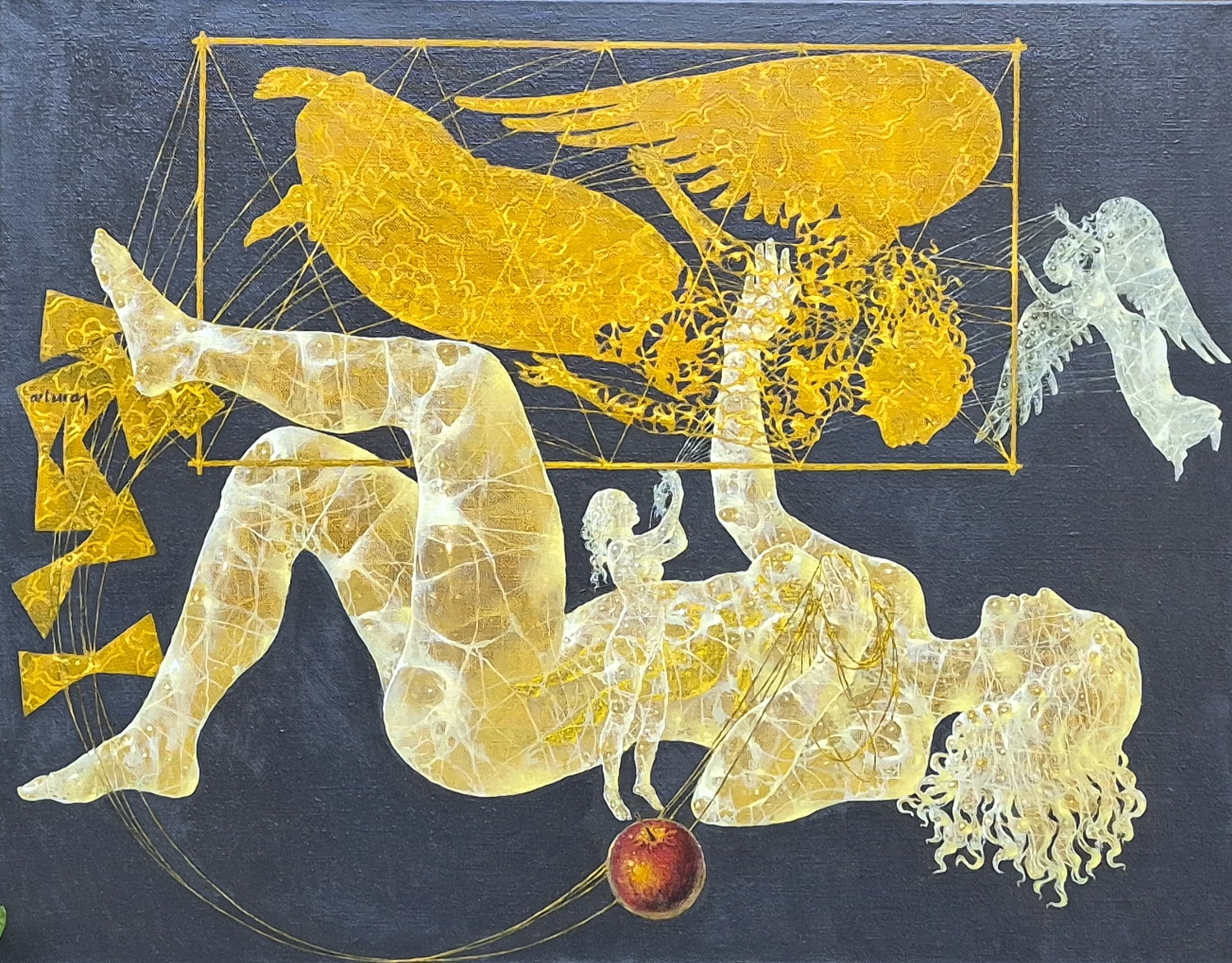 Dangaus kūnai. Aitvaras, 2026, drobė, aliejus, 70x90 cm