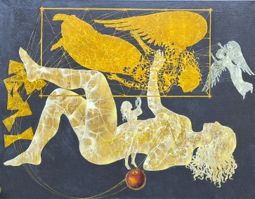 Dangaus kūnai. Aitvaras, 2026, drobė, aliejus, 70x90 cm