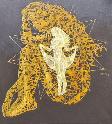 Dangaus kūnai. Nežinoma žveigždė, 2026, drobė, aliejus, 55x50 cm