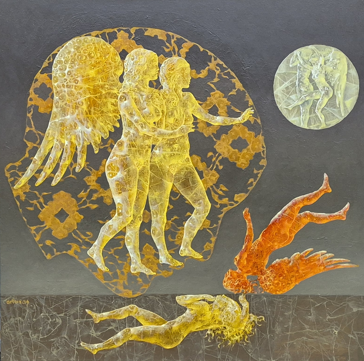 Dangaus kūnai. Pilnatis, 2026 drobė, aliejus, 70x70 cm