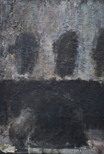 Dedikuota J. Cage, 2015, drobė, aliejus, 90 x 61 cm, rėmas 96,5 x 67,5 cm