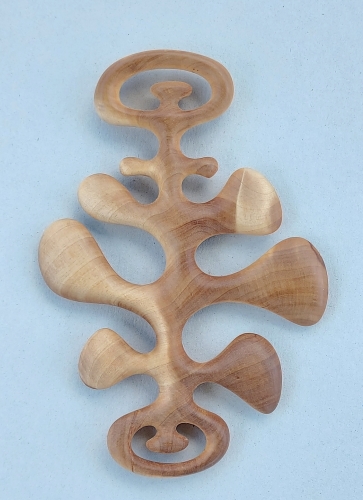 Dekoratyvinis objektas-papuošalas, beržo gumbas, 13x9 cm, 1/1