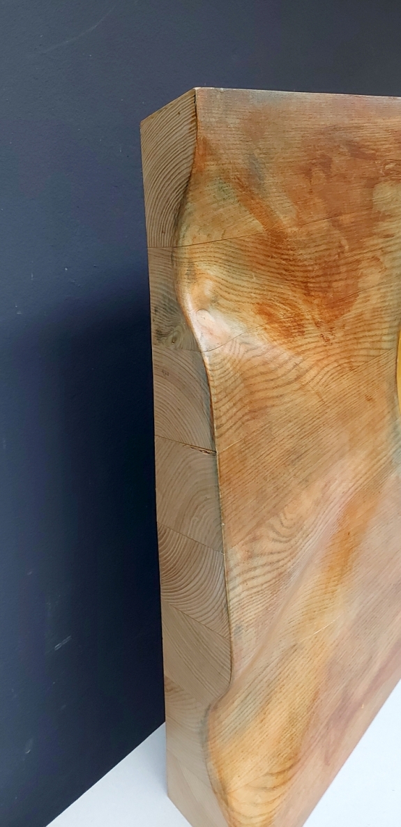 Dialogue, 2023, wood, polychrome, h15x94.5x62 cm 1/1