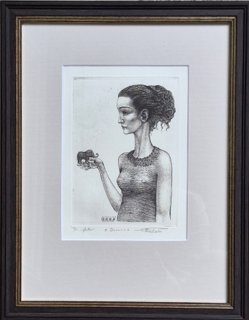 Dovana, 2015,  vario graviūram 21x14 cm, rėmas 45x35 cm, 12/50