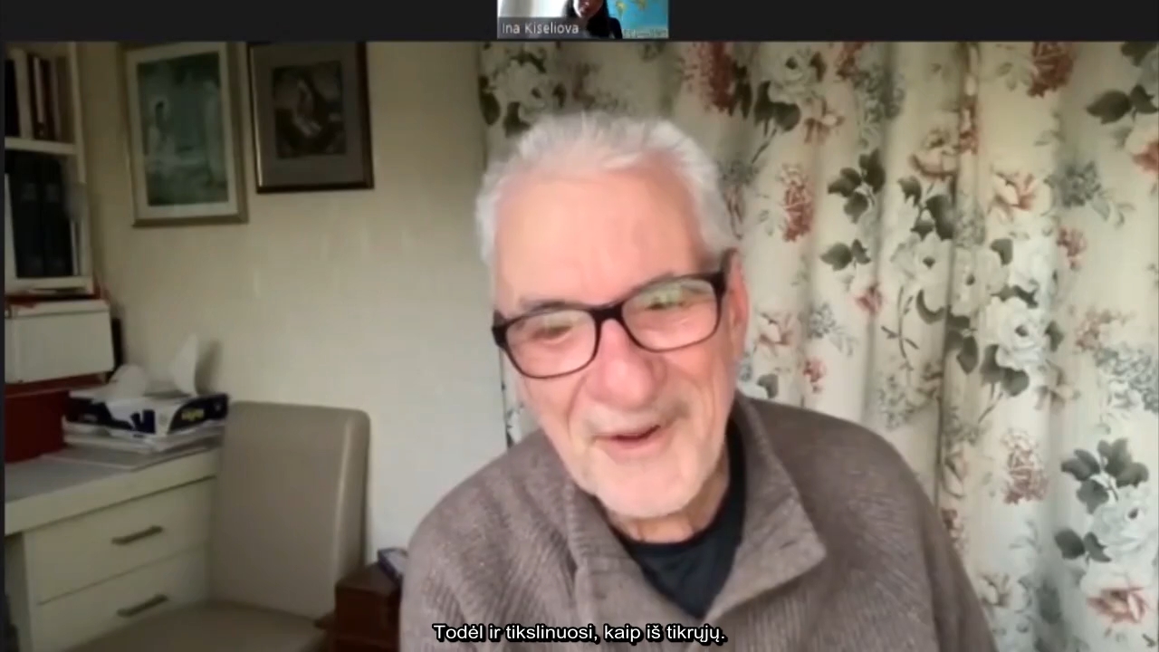 Dr. Harry Oldmeadow. Interviu stop kadras. Filmavo Ina Kisieliova