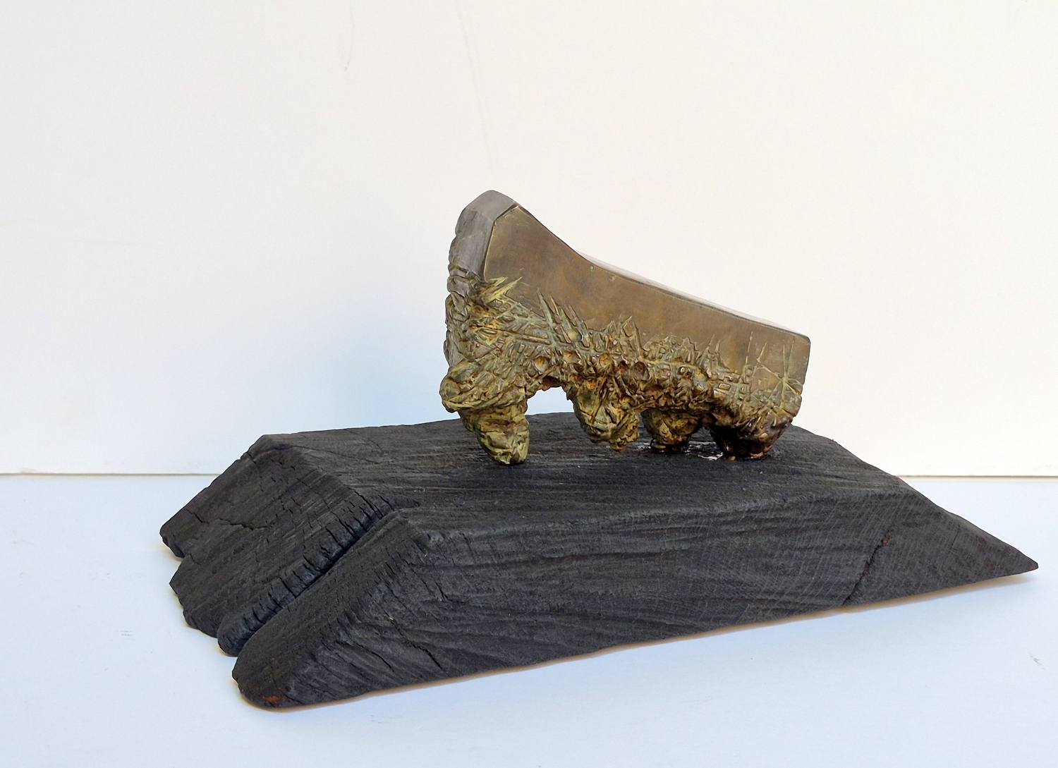 Elephant, 2026, bronze, burnt oak, h 13x26x16.5 cm, 1/1