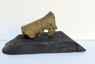 Elephant, 2026, bronze, burnt oak, h 13x26x16.5 cm, 1/1