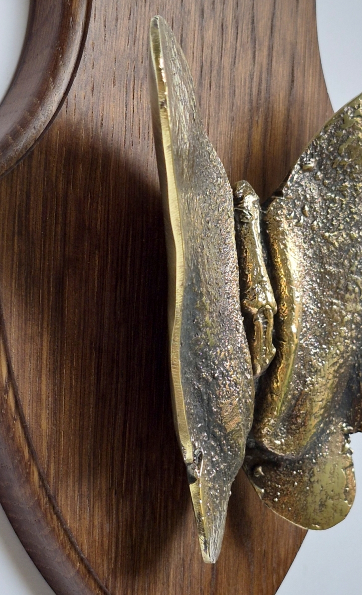 Butterfly. Trophy, 2021, bronze, wood, h 20x15x6 cm, 1/3