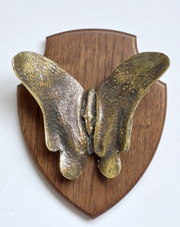 Butterfly. Trophy, 2021, bronze, wood, h 20x15x6 cm, 1/3