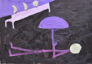 Naktis parke l, 2011, drobė, aliejus, 70x100 cm