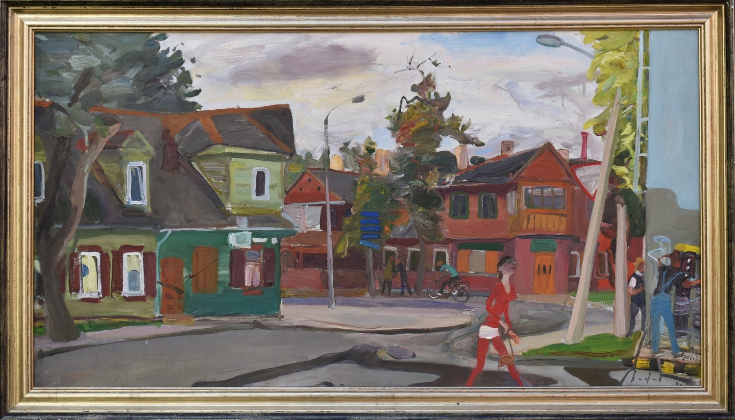 Žvėrynas, 2011, drobė, aliejus, 54x100 cm, rėmas 64x110 cm