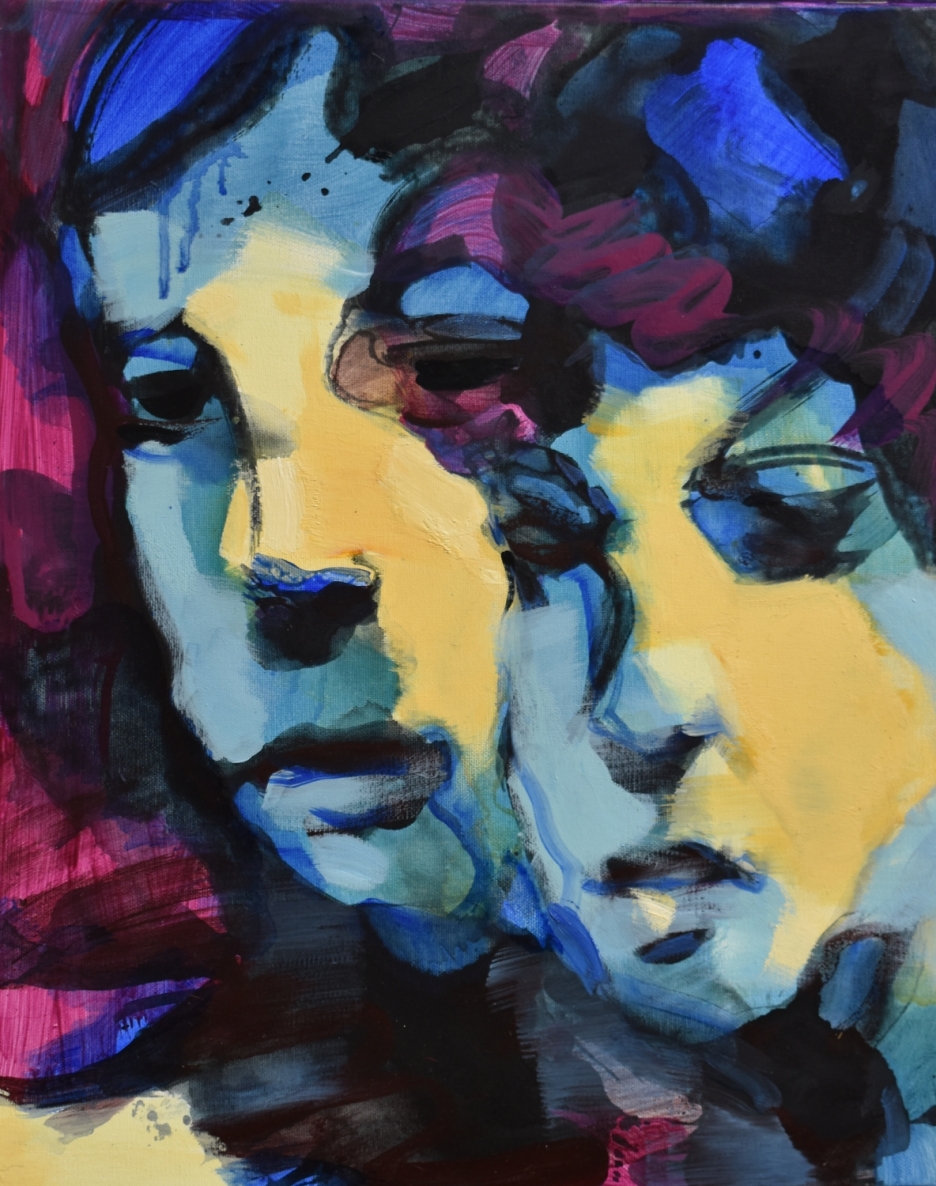 Kartu, 2022, drobė, akrilas, aliejus, 50x40 cm