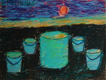 Vanduo. Aqua, 2007, pop., al., pastelė, 50x70cm