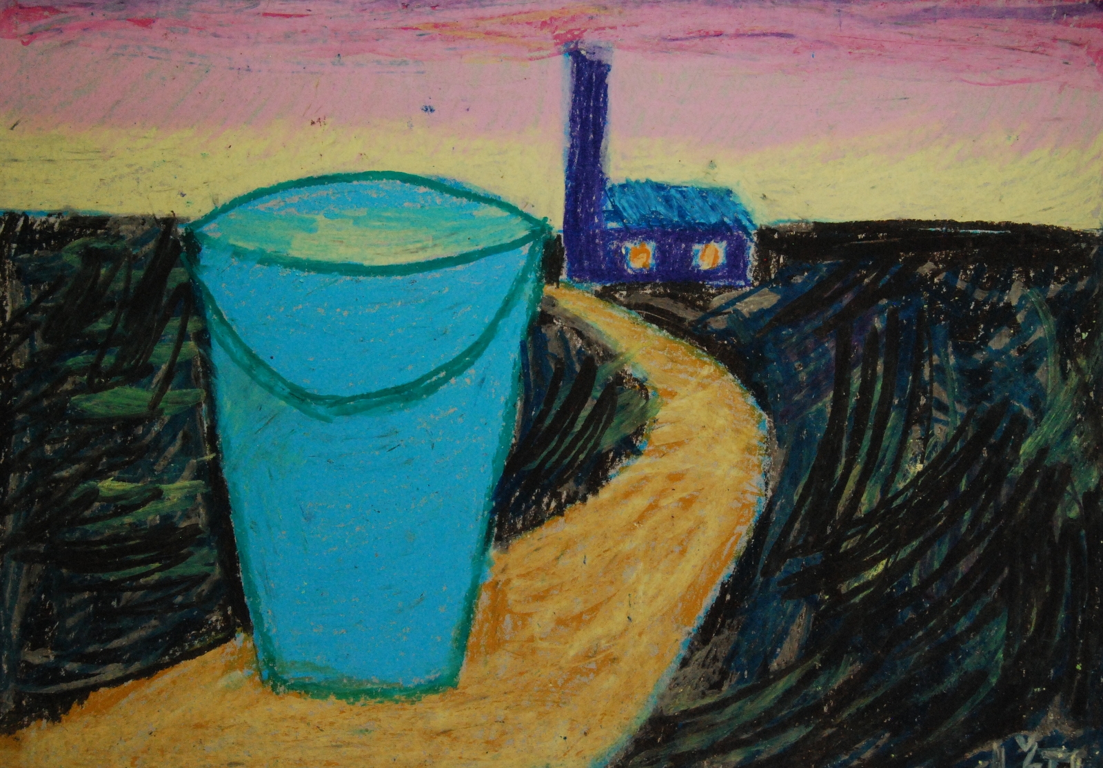 Untitled, 2007, papier, pastel, 50x70cm