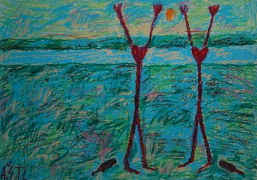 Be pavadinimo, 2012, pop., al., pastelė, 50x70cm
