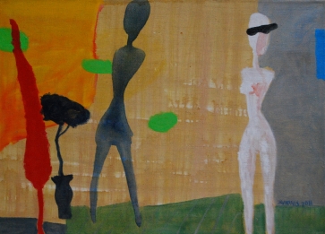 Dviese, 2011, drobė, aliejus, 50x70 cm
