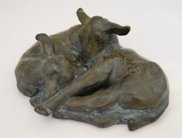 Dviese, 2014, bronza, h 7x18cm