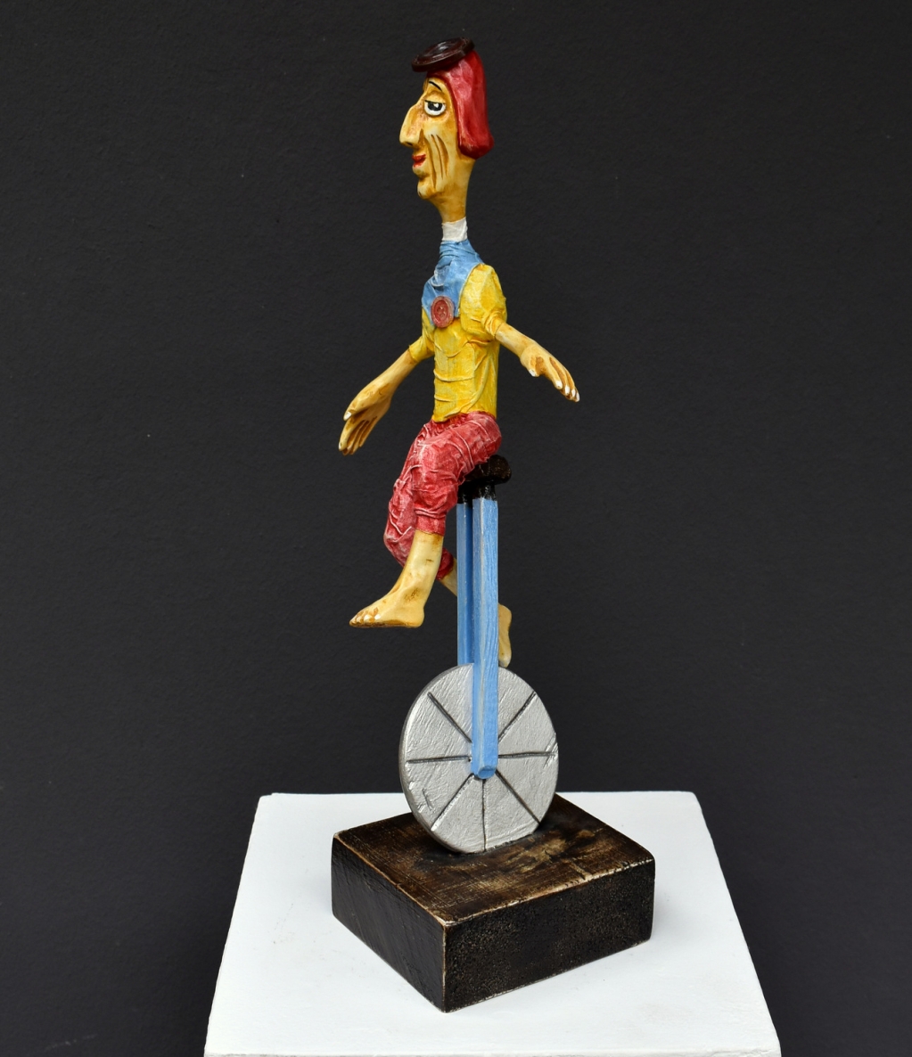 Circus performer, 2021, author's technique, h38 cm, 1/1