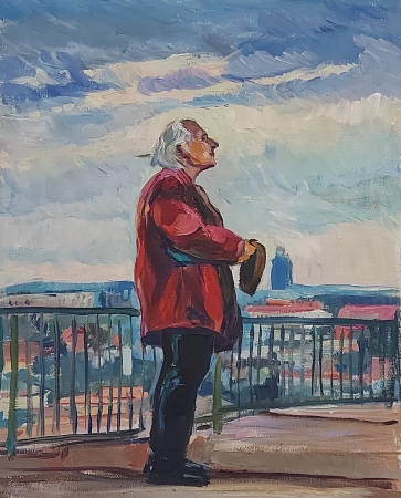 Dydysis penktadienis. Andrius, 2023, drobė, aliejus, 40x32 cm