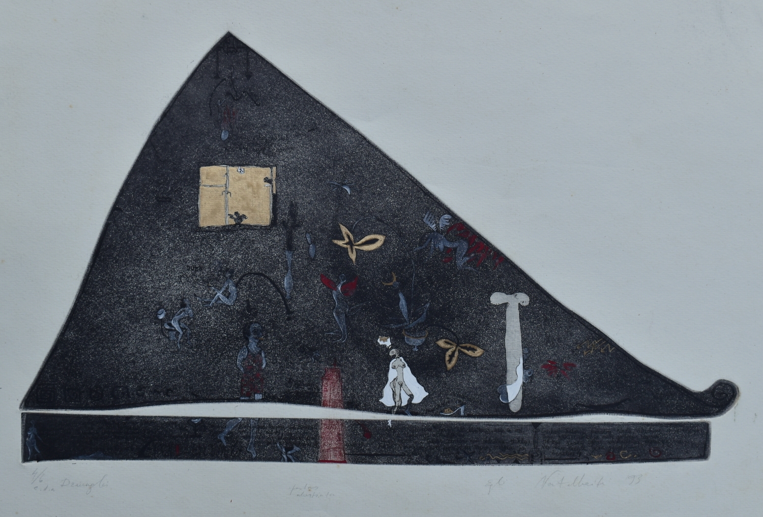 Jungle, 1993, etching, original technique, 28x47cm