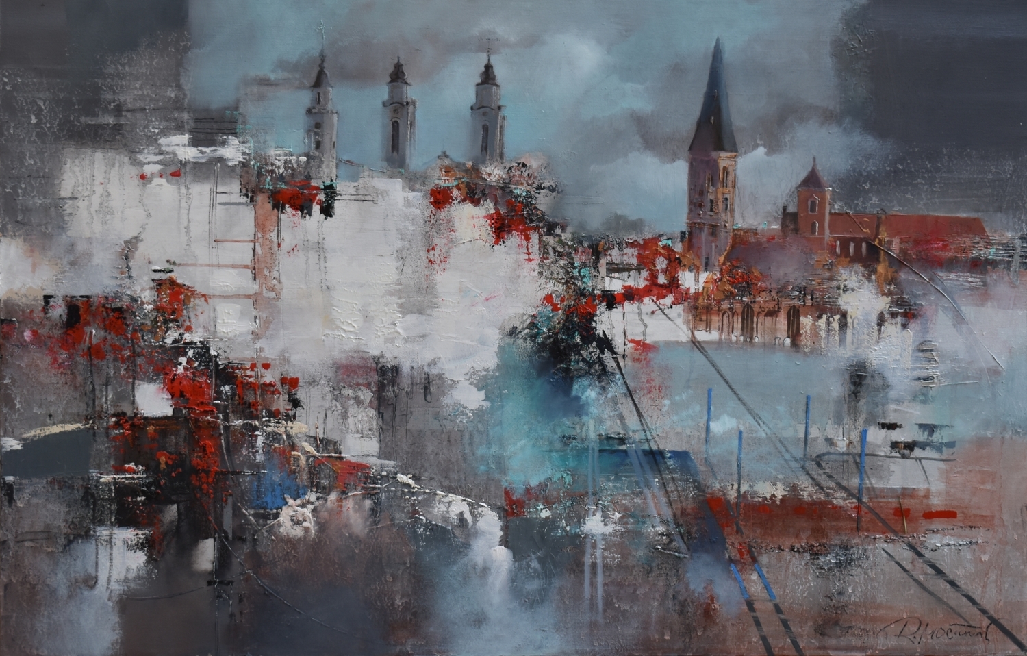 Balance of Energy and Tranquility, 2022, canvas, oil, 57.5x90 cm