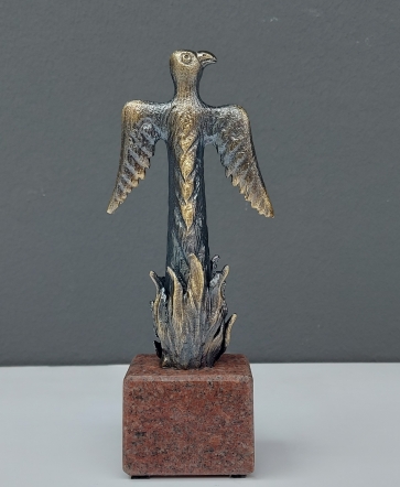 Phoenix, 2024, brass, granite, h 18.5x7.5x4.5 cm, 1/1