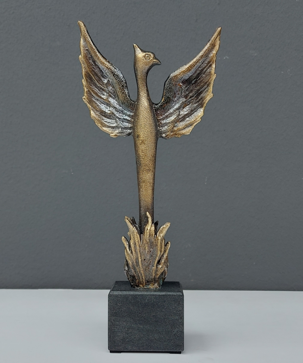 Phoenix, 2024, brass, granite, h 22x9,5x4 cm, 1/1