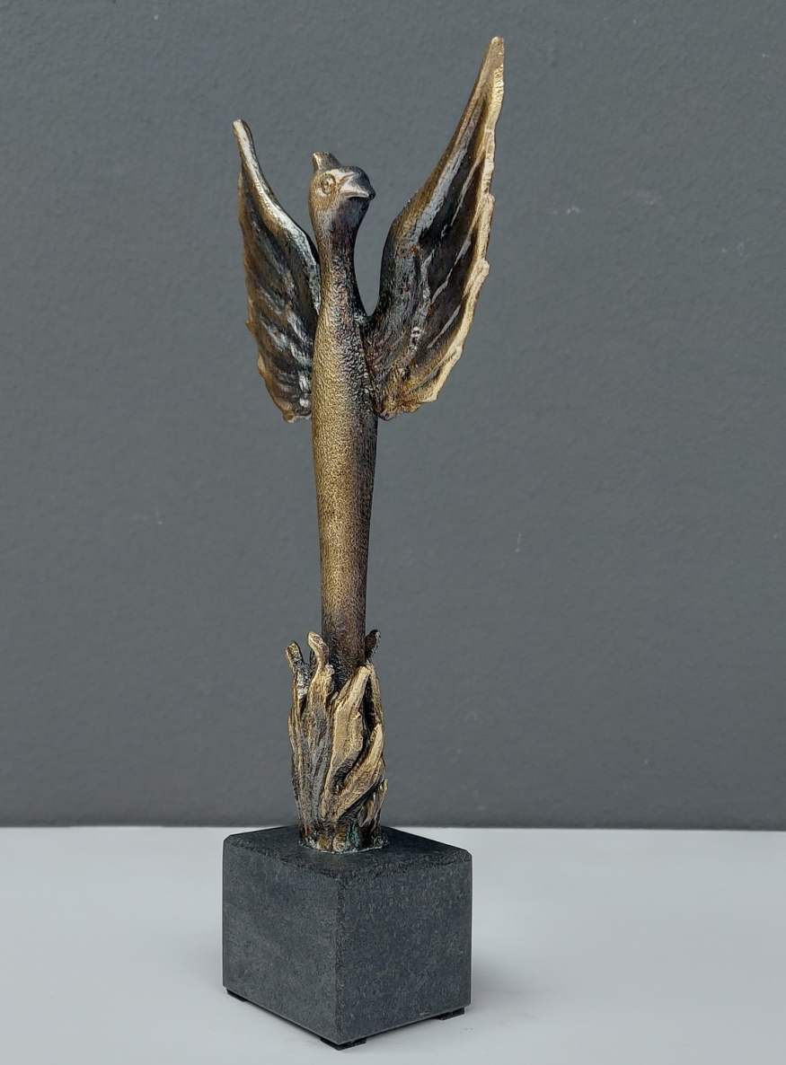 Phoenix, 2024, brass, granite, h 22x9,5x4 cm, 1/1