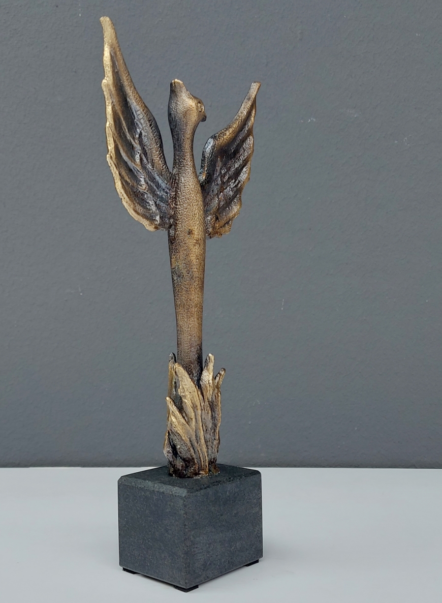 Phoenix, 2024, brass, granite, h 22x9,5x4 cm, 1/1