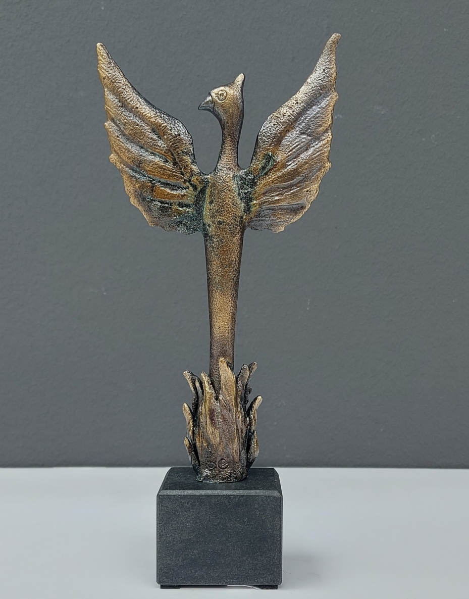 Phoenix, 2024, brass, granite, h 22x9,5x4 cm, 1/1