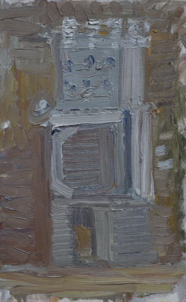 Figūra X, 2017, drobė, aliejus,  40x25 cm