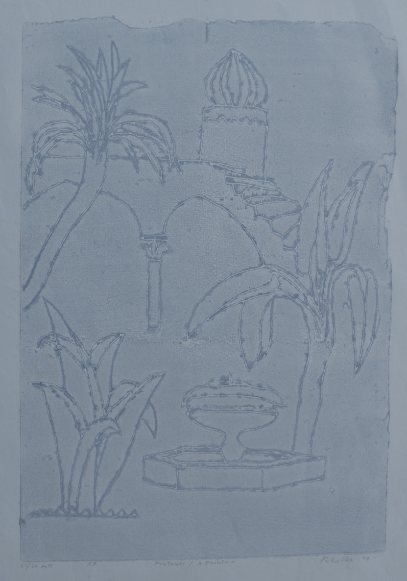 Fontanas, 1994, autorinė technika, 45x31cm