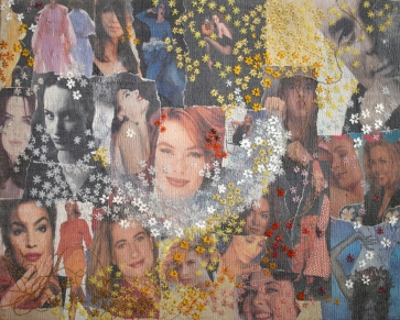 Flowers, 1994, embroidery, author's technique, 68x87cm