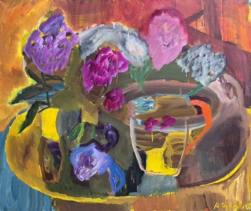 Flower Still Life, 2023, oil on canvas, 80x100 cm