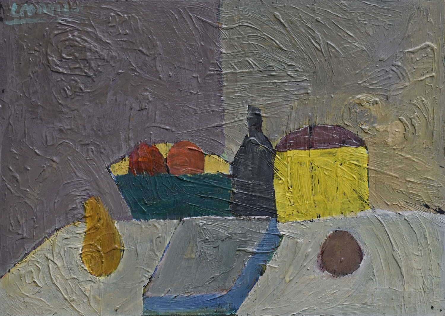 Yellow Jewelry Box, 2012, oil, cardboard, 35,5x49,5 cm