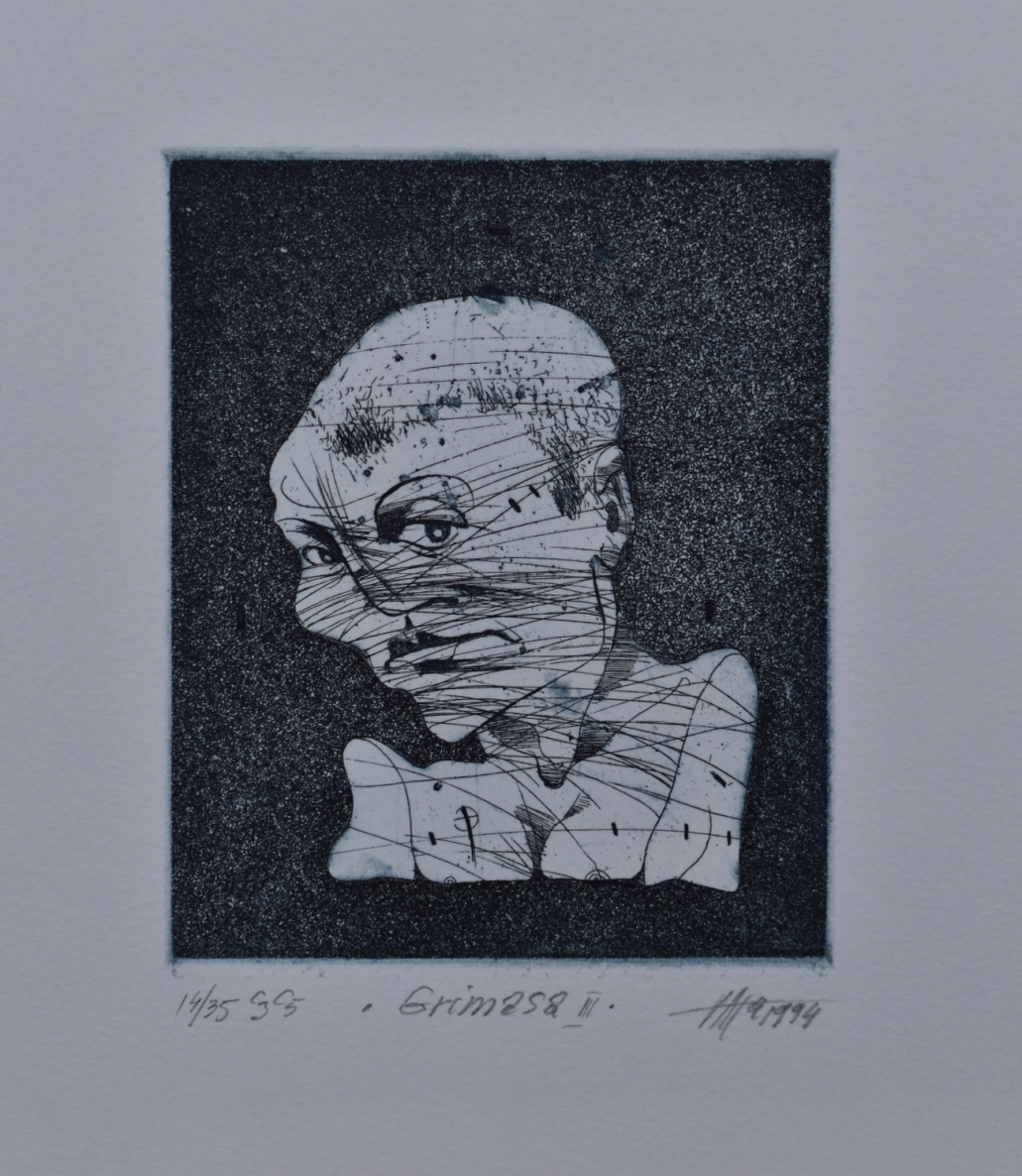 Grimasa III, 1994, ofortas, akvatinta,  12x9cm