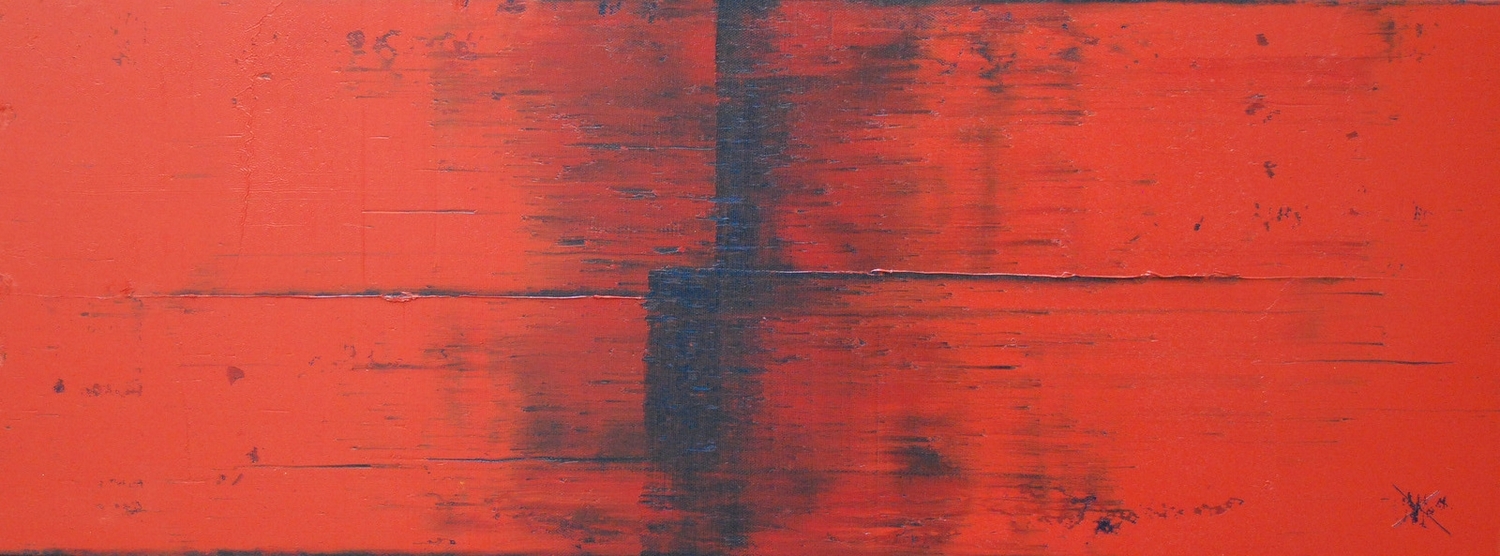 Horizon, 2015, oil on canvas, 60×160 cm