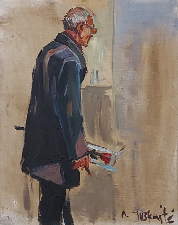 Į pasimatymą. Paryžius, 2019, drobė, aliejus, 32x25 cm