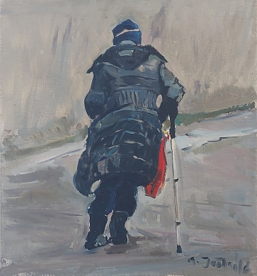 Į priekį, 2012, drobė, aliejus, 38x35 cm