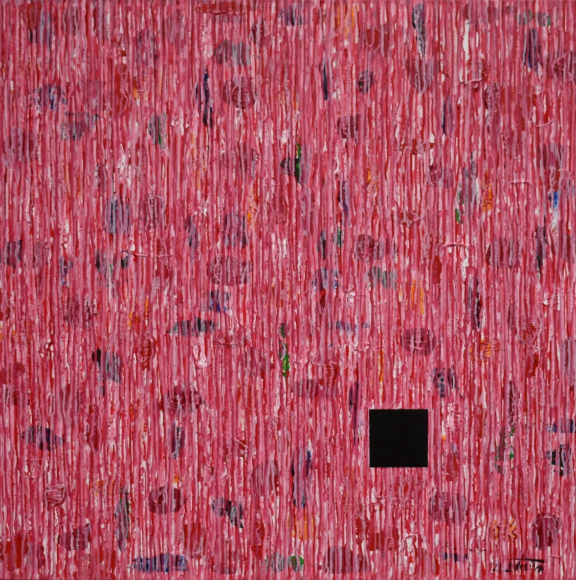 Į ružavą II, 2022, drobė, akrilas, 100x100 cm  