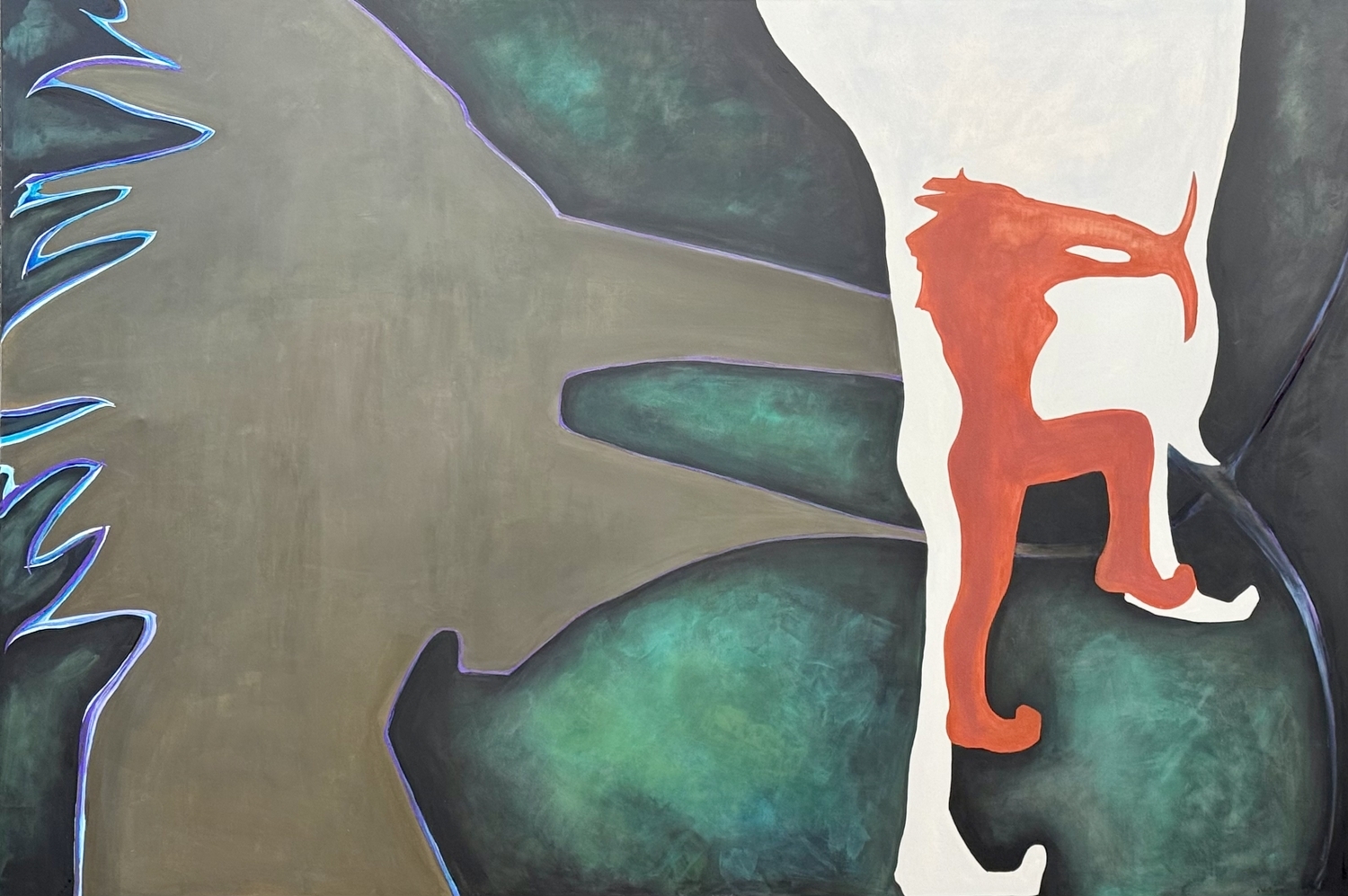 Walking in My Shoes, 2025, canvas, acrylic, 140x240 cm